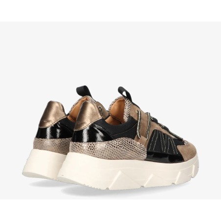 Tango sneakers Zwart/bruin multicolor